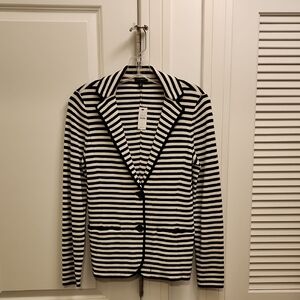 NWT Black and White Striped Women's Blazer
